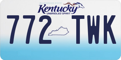 KY license plate 772TWK
