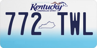 KY license plate 772TWL