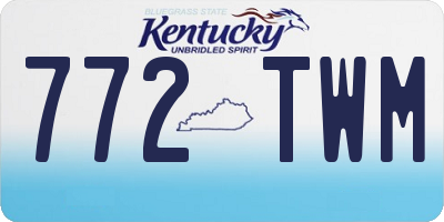 KY license plate 772TWM