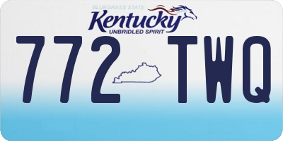 KY license plate 772TWQ