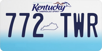 KY license plate 772TWR
