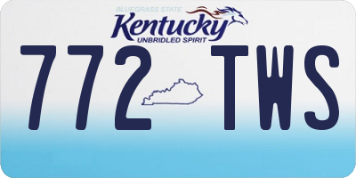 KY license plate 772TWS