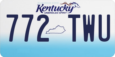 KY license plate 772TWU