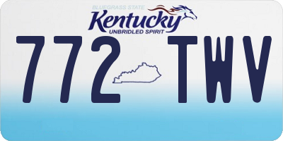 KY license plate 772TWV