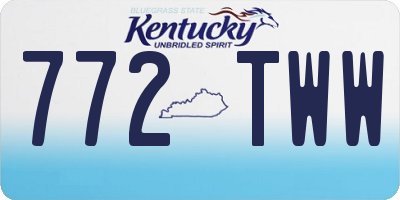 KY license plate 772TWW
