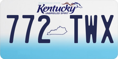 KY license plate 772TWX