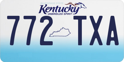 KY license plate 772TXA