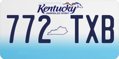 KY license plate 772TXB