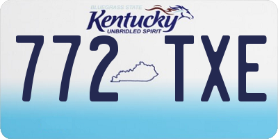 KY license plate 772TXE