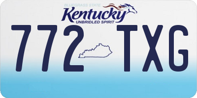 KY license plate 772TXG