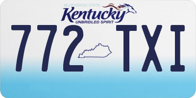 KY license plate 772TXI