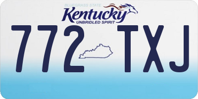 KY license plate 772TXJ
