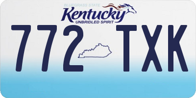 KY license plate 772TXK