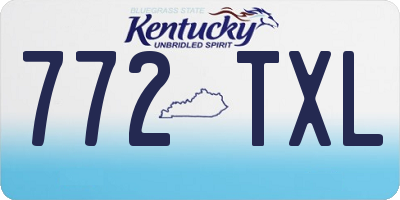 KY license plate 772TXL
