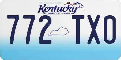 KY license plate 772TXO