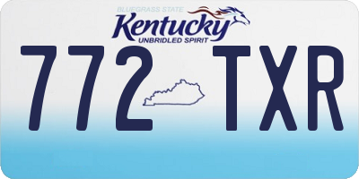 KY license plate 772TXR