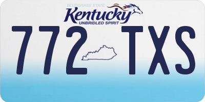 KY license plate 772TXS