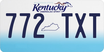KY license plate 772TXT