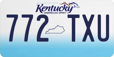 KY license plate 772TXU