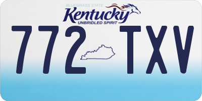 KY license plate 772TXV