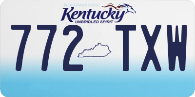 KY license plate 772TXW