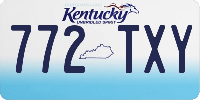 KY license plate 772TXY