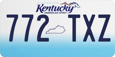 KY license plate 772TXZ