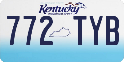 KY license plate 772TYB