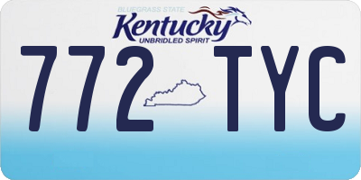KY license plate 772TYC
