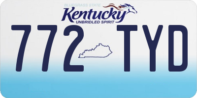 KY license plate 772TYD