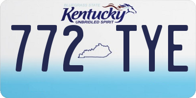 KY license plate 772TYE