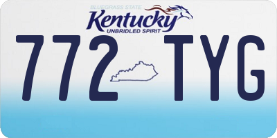 KY license plate 772TYG