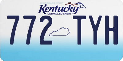 KY license plate 772TYH