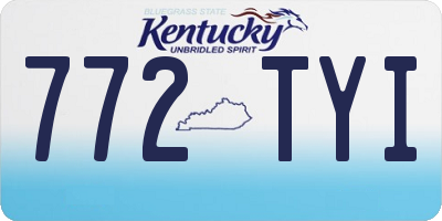 KY license plate 772TYI