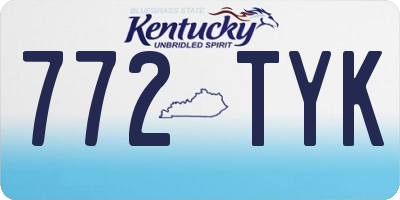 KY license plate 772TYK