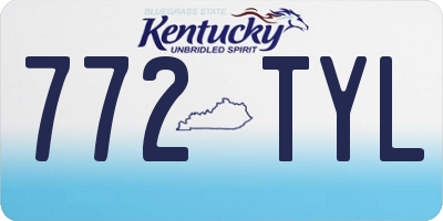 KY license plate 772TYL