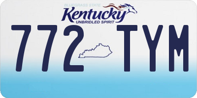 KY license plate 772TYM