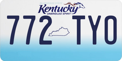 KY license plate 772TYO