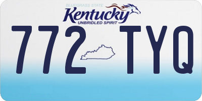 KY license plate 772TYQ