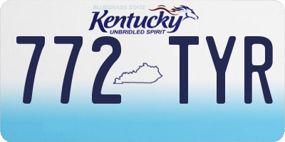 KY license plate 772TYR