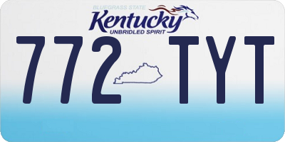 KY license plate 772TYT