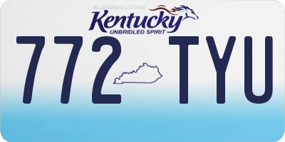 KY license plate 772TYU