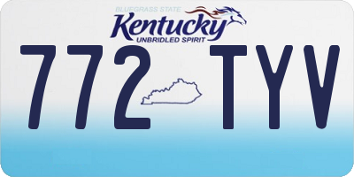 KY license plate 772TYV