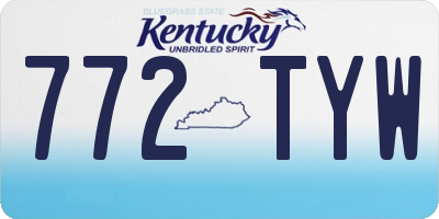 KY license plate 772TYW