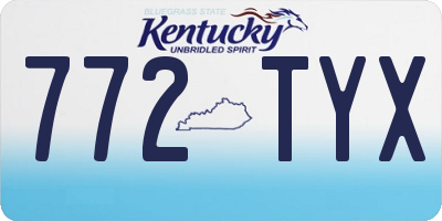 KY license plate 772TYX
