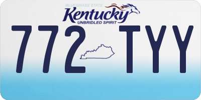 KY license plate 772TYY