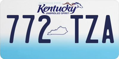 KY license plate 772TZA