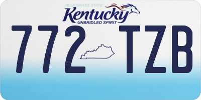 KY license plate 772TZB