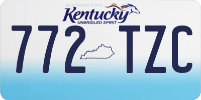 KY license plate 772TZC
