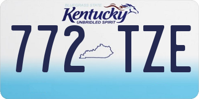 KY license plate 772TZE